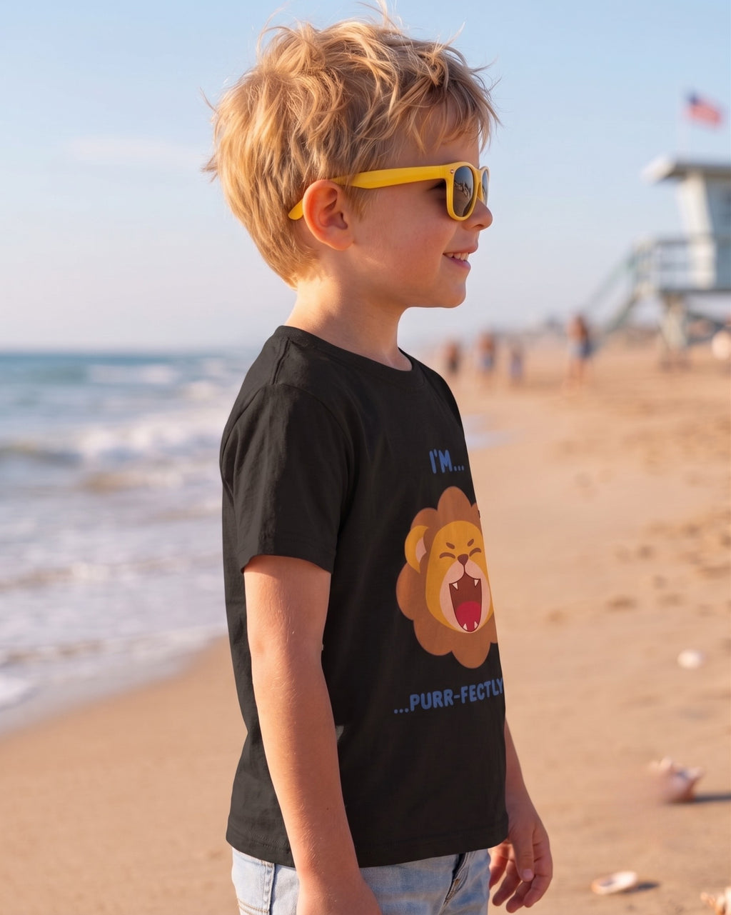 Lion Roar Printed Half Sleeve Kids Printed T-Shirt