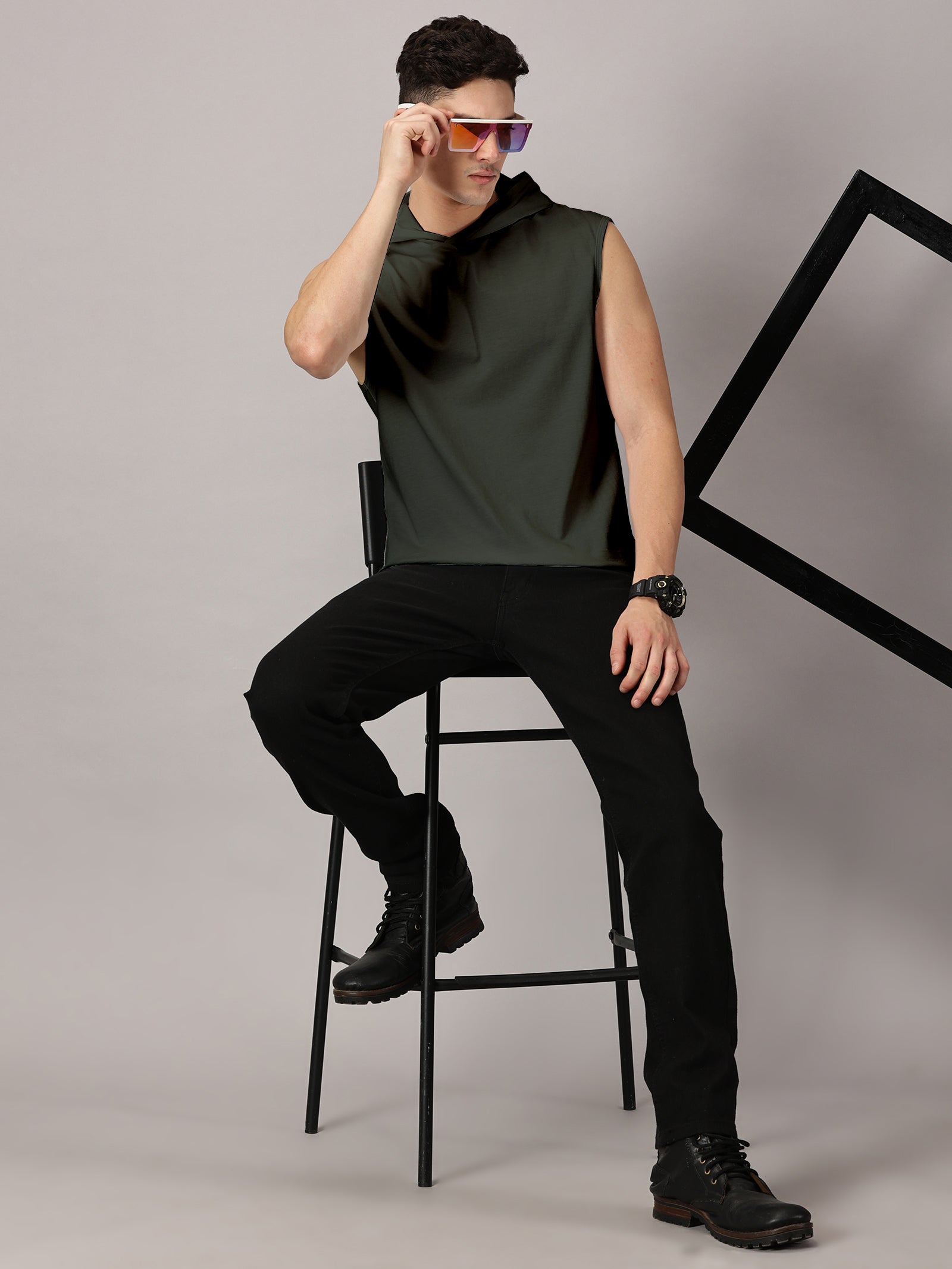 Strive Hooded Sleeveless Tshirt Vest