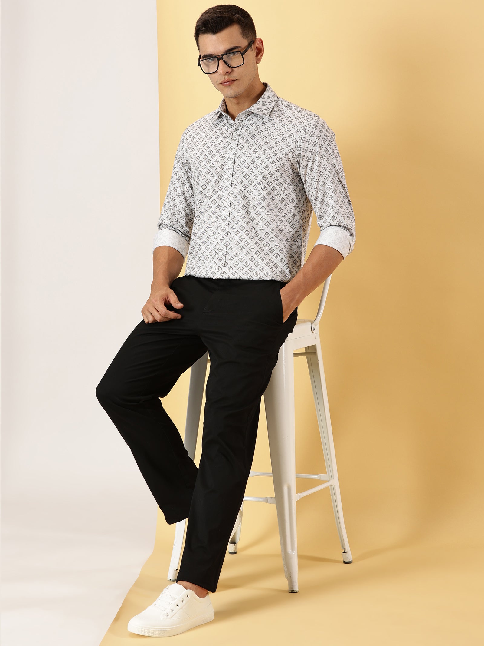 Geometric Printed Full Sleeve Shirt