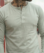 Henley Neck Full Sleeve T-Shirt