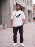 LEON Men's Oversized Gothic Printed T-Shirt LEON