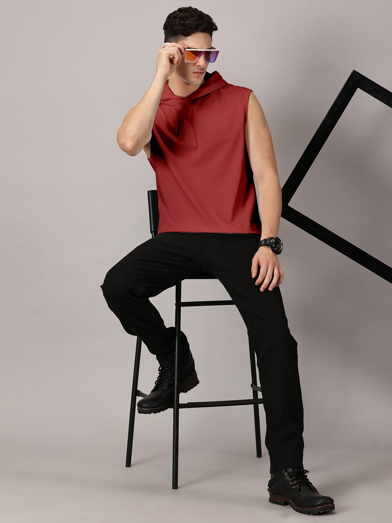 Strive Hooded Sleeveless Tshirt Vest