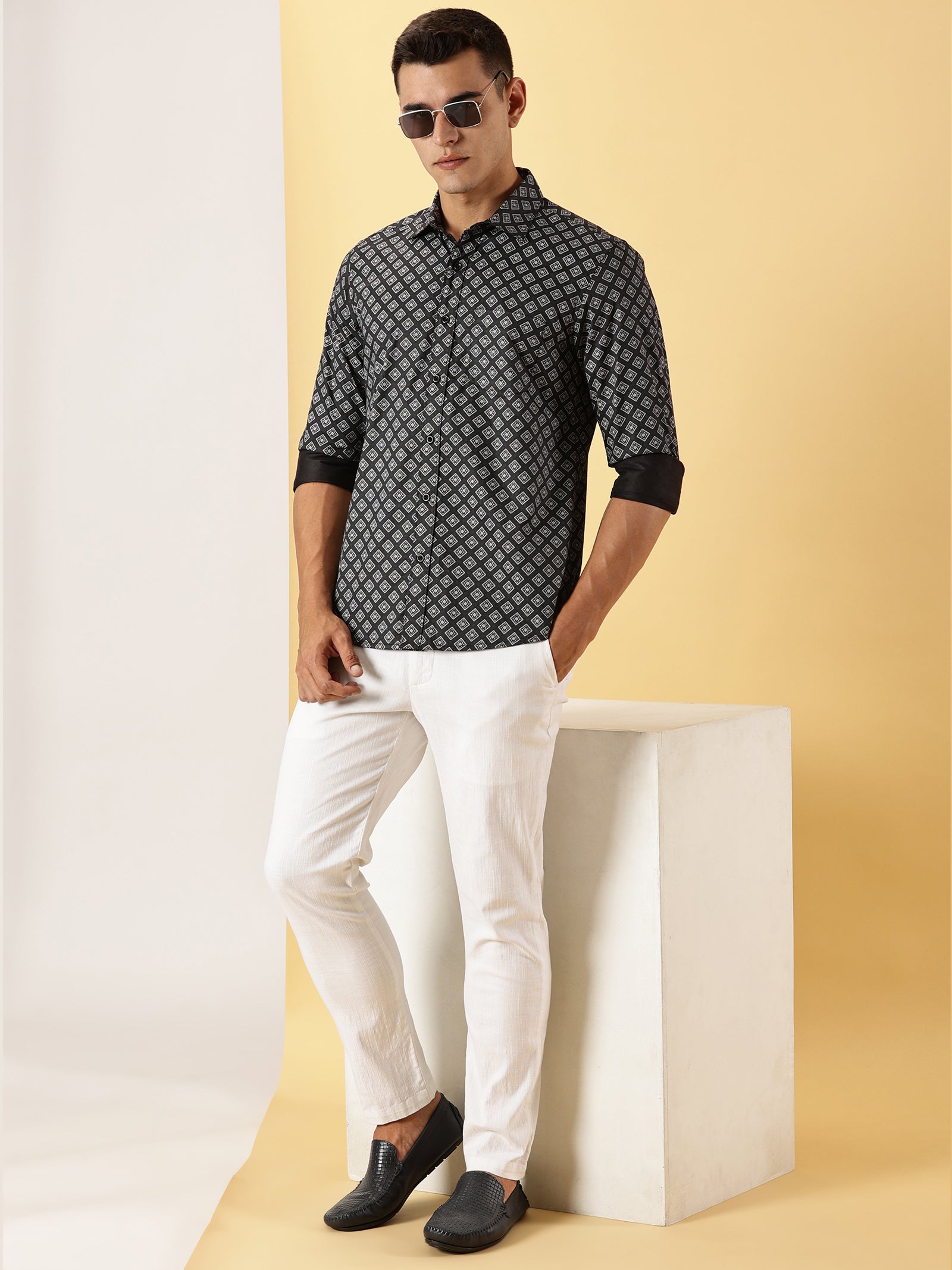 Geometric Printed Full Sleeve Shirt