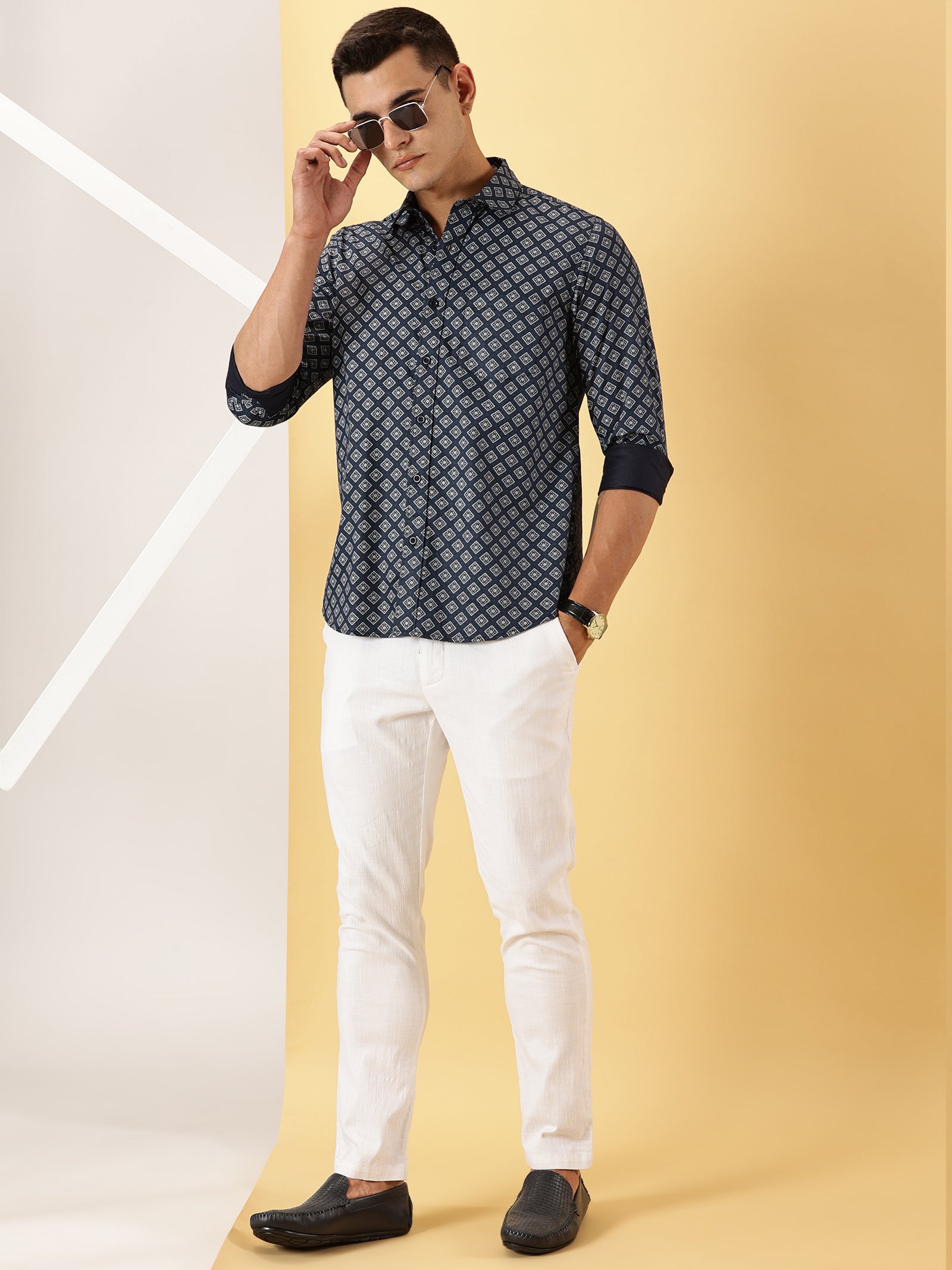 Geometric Printed Full Sleeve Shirt