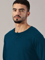 Henley Neck Full Sleeve T-Shirt