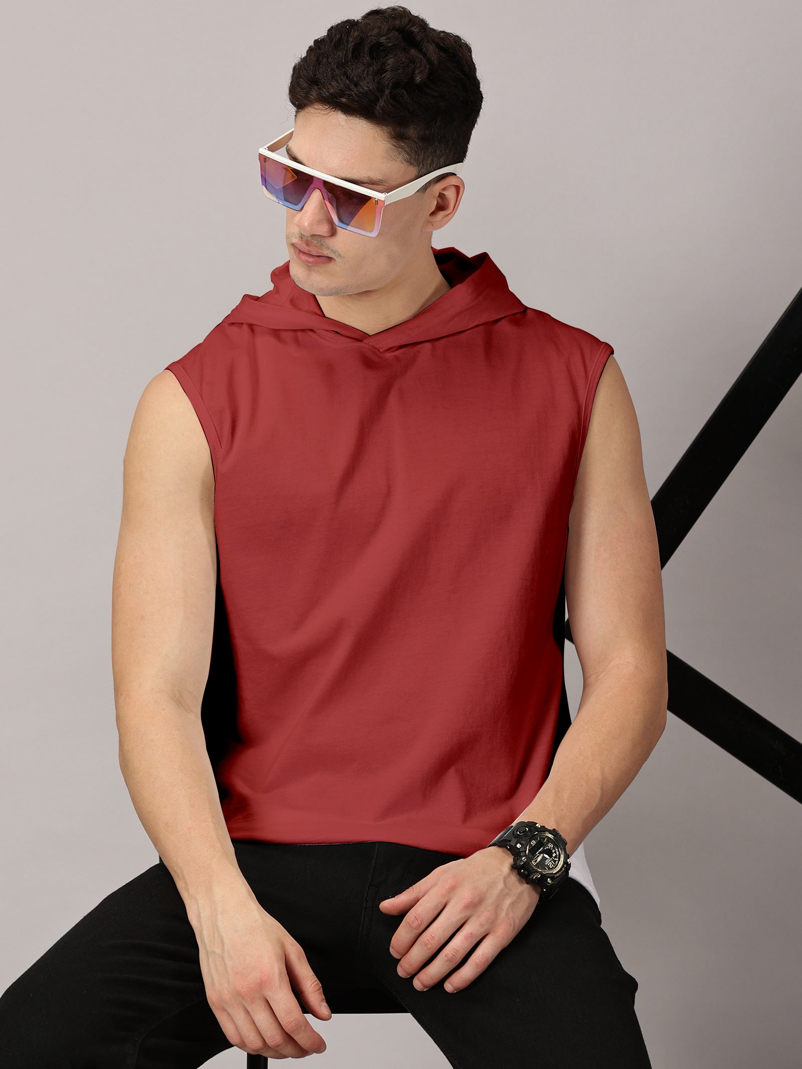 Strive Hooded Sleeveless Tshirt Vest