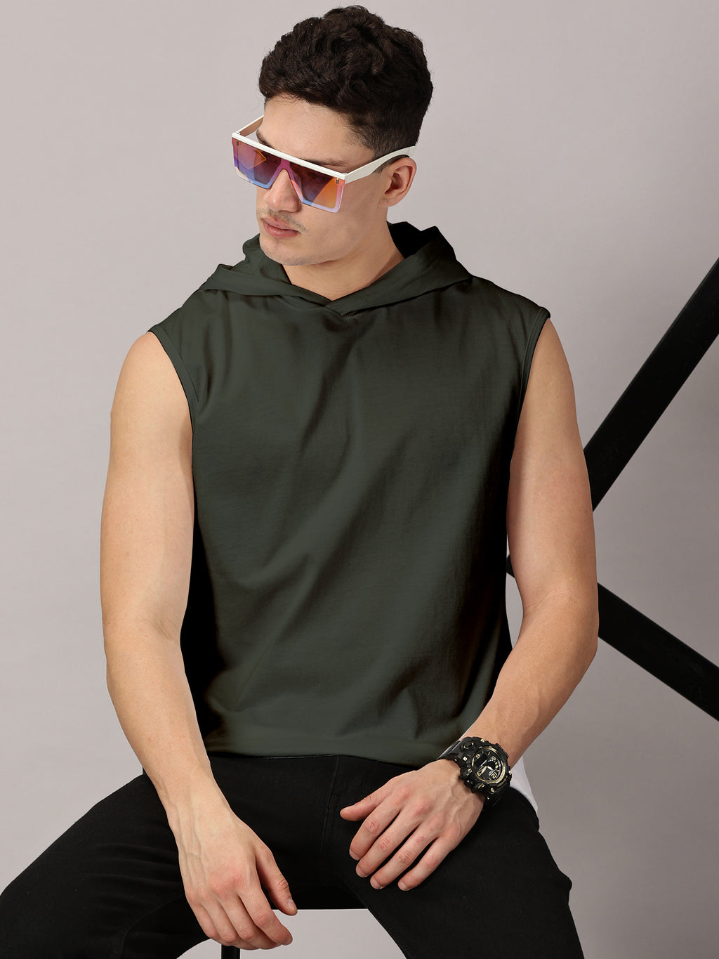 Strive Hooded Sleeveless Tshirt Vest