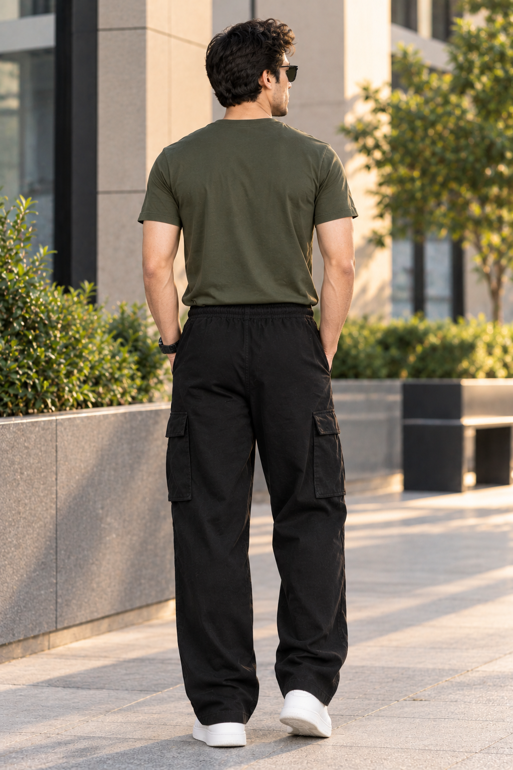 LEON Men’s Cotton Loopknit Cargo Jogger