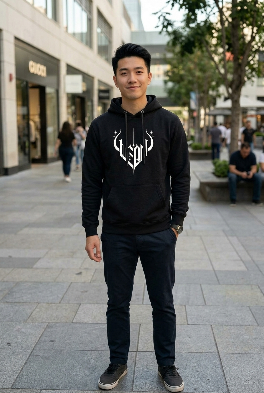 Leon Gotheic Printed Full Sleeve Pullover Hoodie