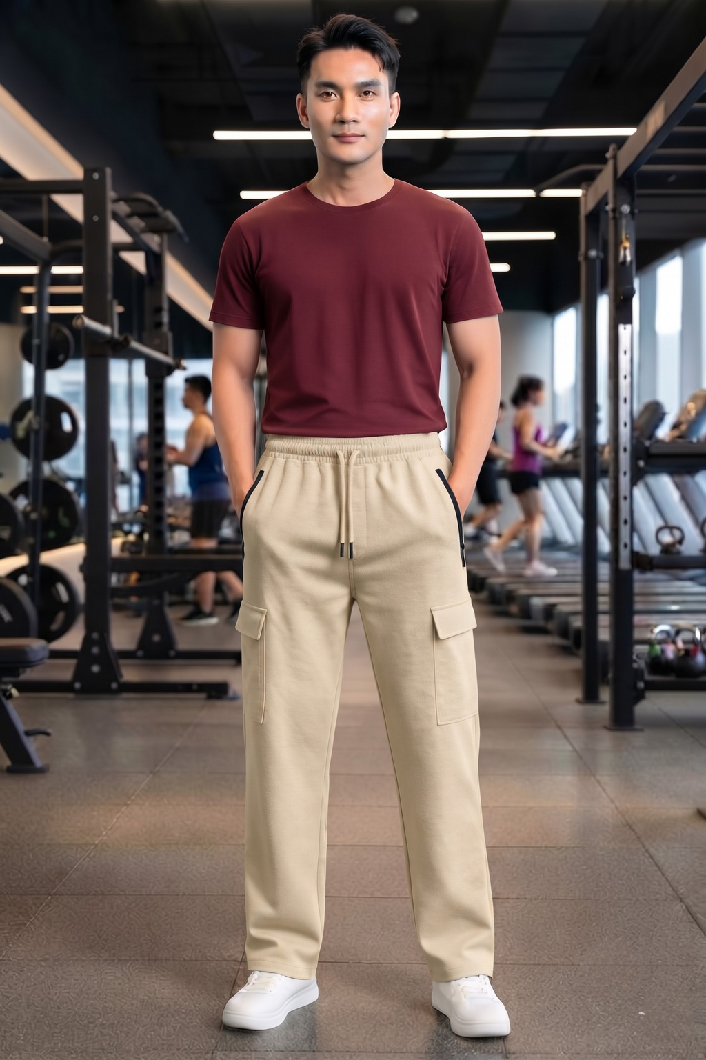 LEON Men’s Cotton Loopknit Cargo Jogger