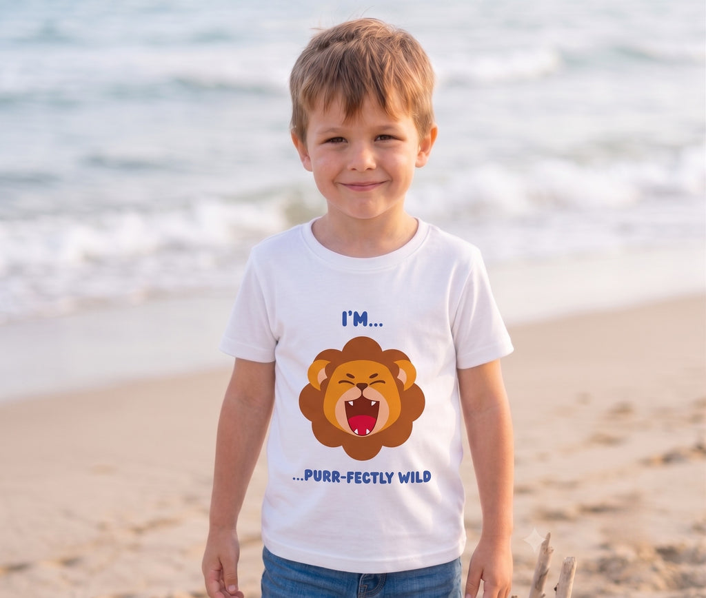 Lion Roar Printed Half Sleeve Kids Printed T-Shirt