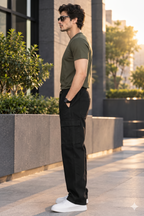 LEON Men’s Cotton Loopknit Cargo Jogger