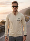 High Neck Half Zipper Sports Sweatshirt LEON