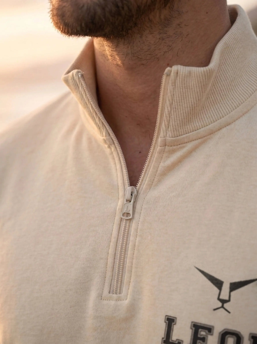 High Neck Half Zipper Sports Sweatshirt LEON