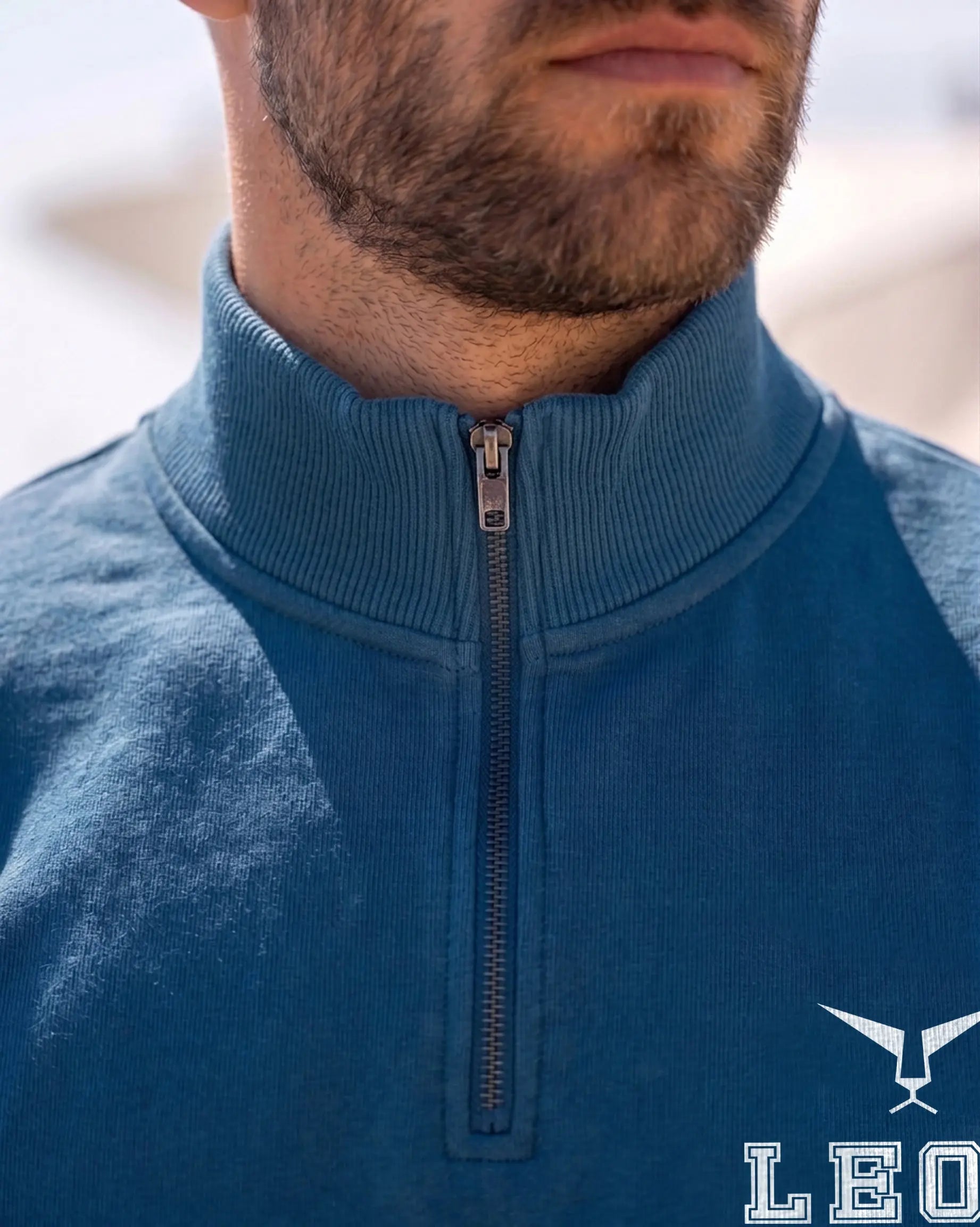 High Neck Half Zipper Sports Sweatshirt LEON