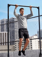 High Neck Half Zipper Sports Sweatshirt LEON