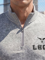 High Neck Half Zipper Sports Sweatshirt LEON