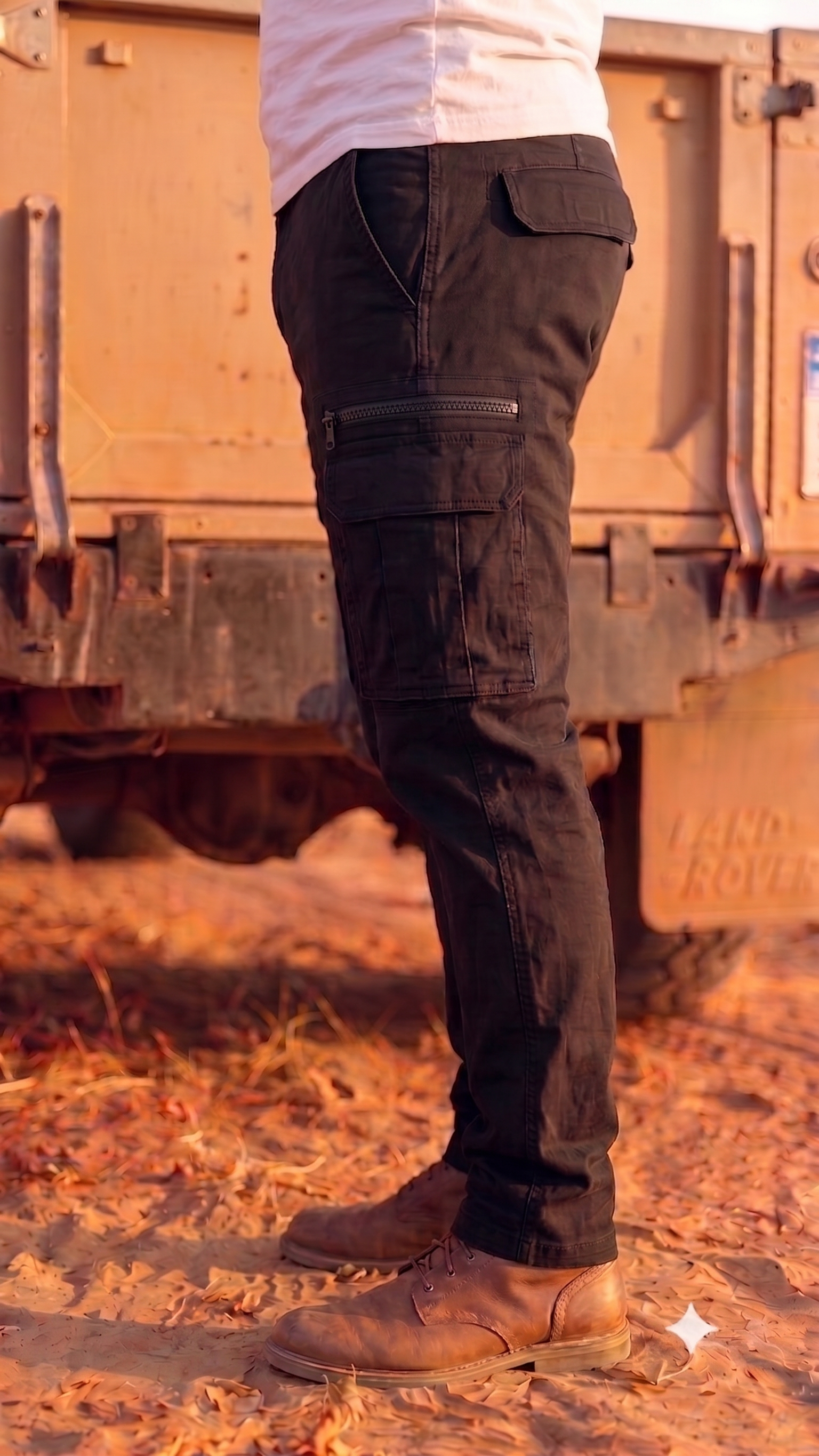 LEON Men's Stretch Twill Cargo Pants