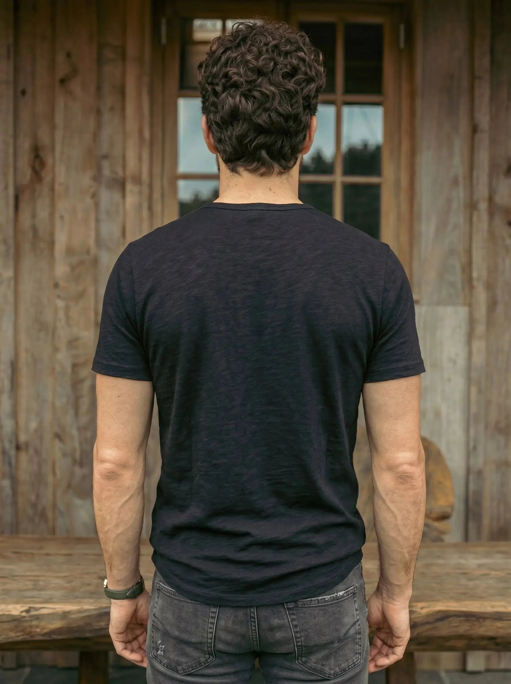 Henley Neck  Half Sleeve T-Shirt LEON