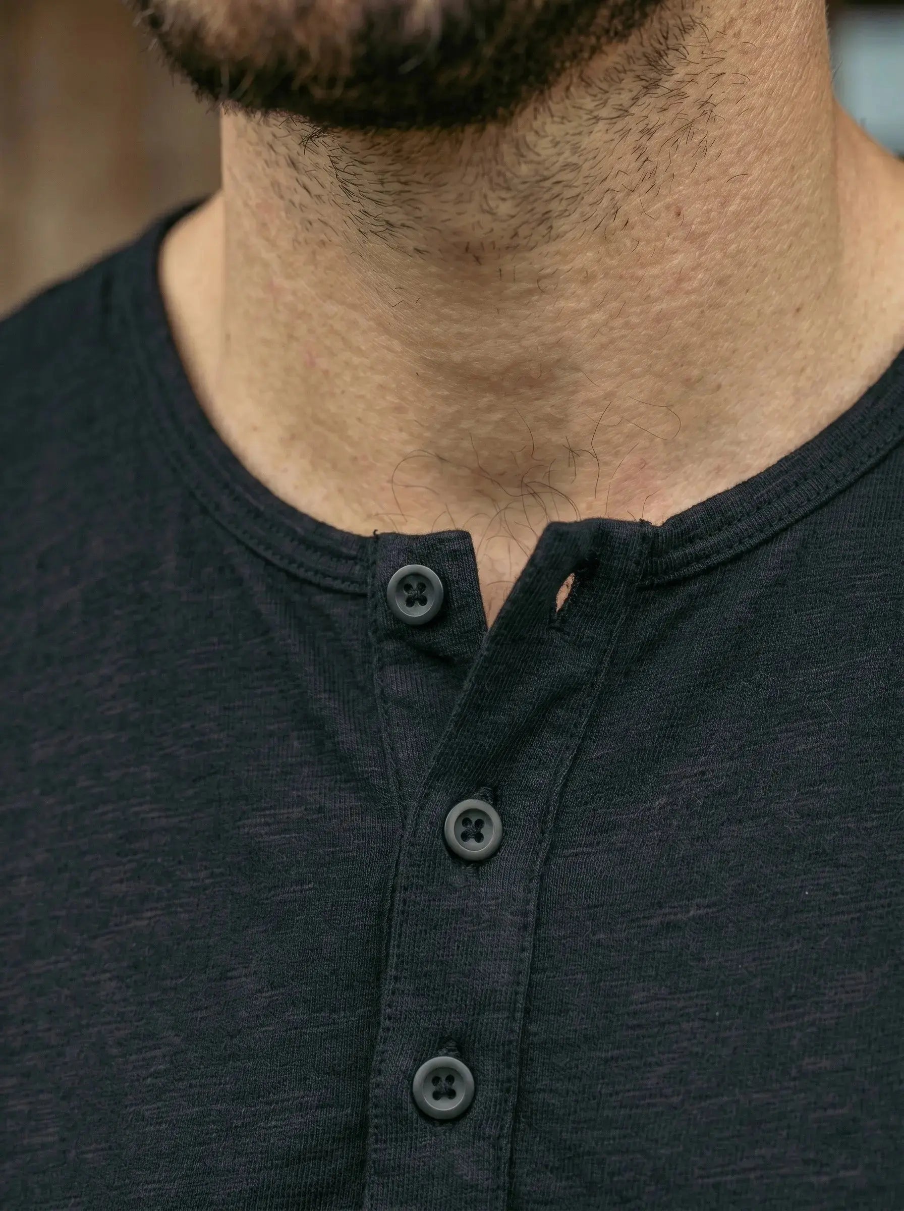 Henley Neck  Half Sleeve T-Shirt LEON