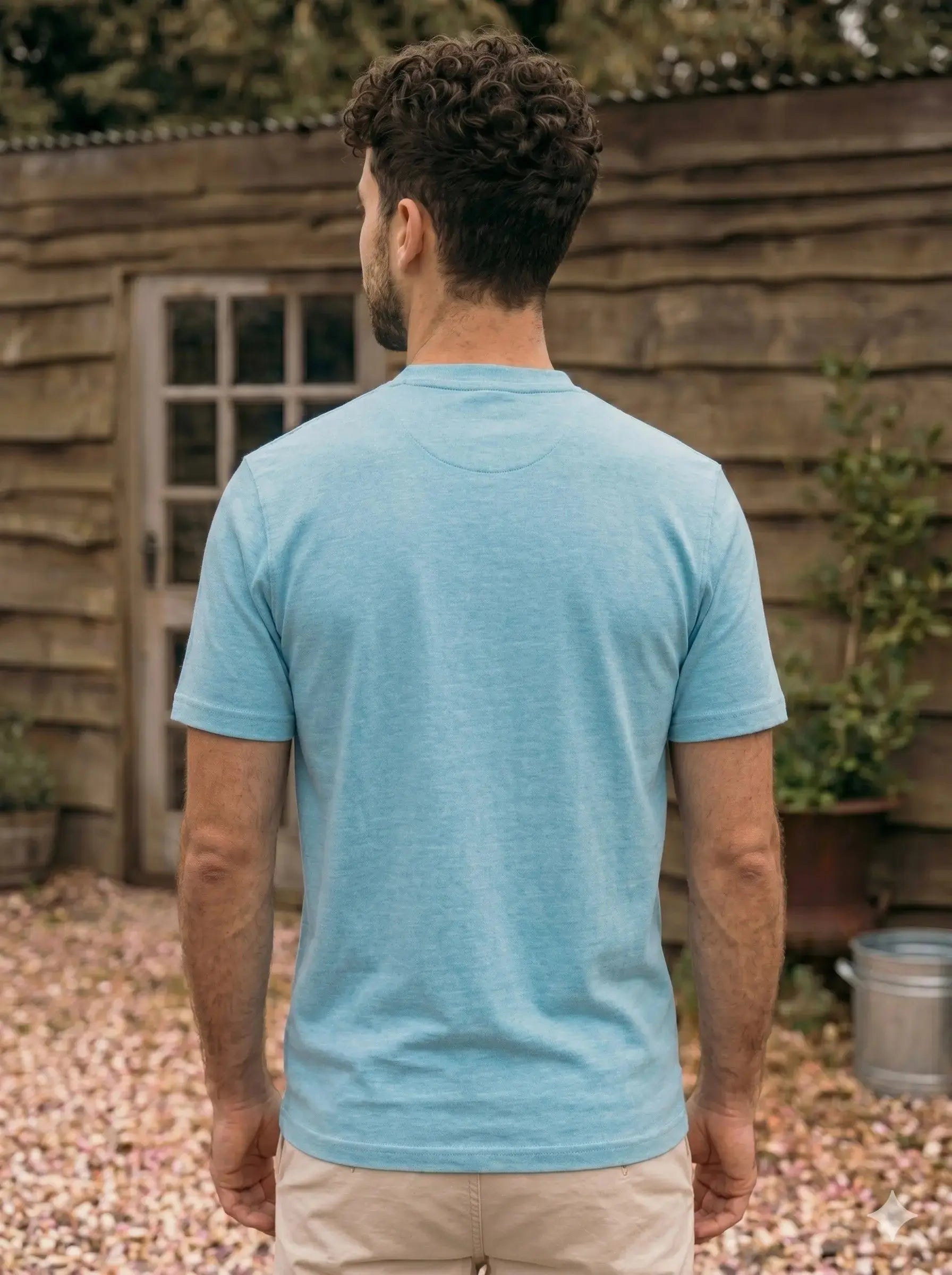 Henley Neck  Half Sleeve T-Shirt LEON