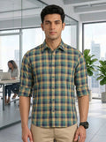 Checkered Poly Cotton Full Sleeve Shirt LEON
