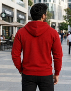 Leon Men’s Full Sleeve Hoodie | 340 GSM Poly Cotton Contrast Zip Hoodie LEON