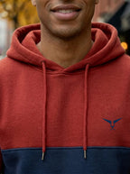 Color Block Cut & Sew Full Sleeve Pullover Hoodie LEON
