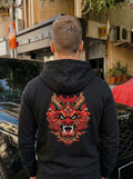 Dragon Printed Full Sleeve Pullover Hoodie LEON
