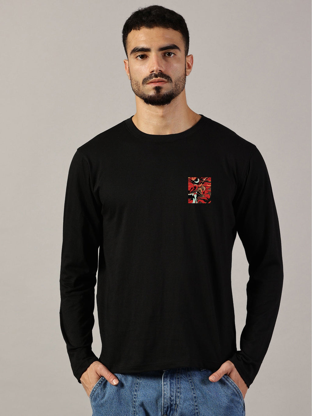 Dragon Printed Full Sleeve T-Shirt