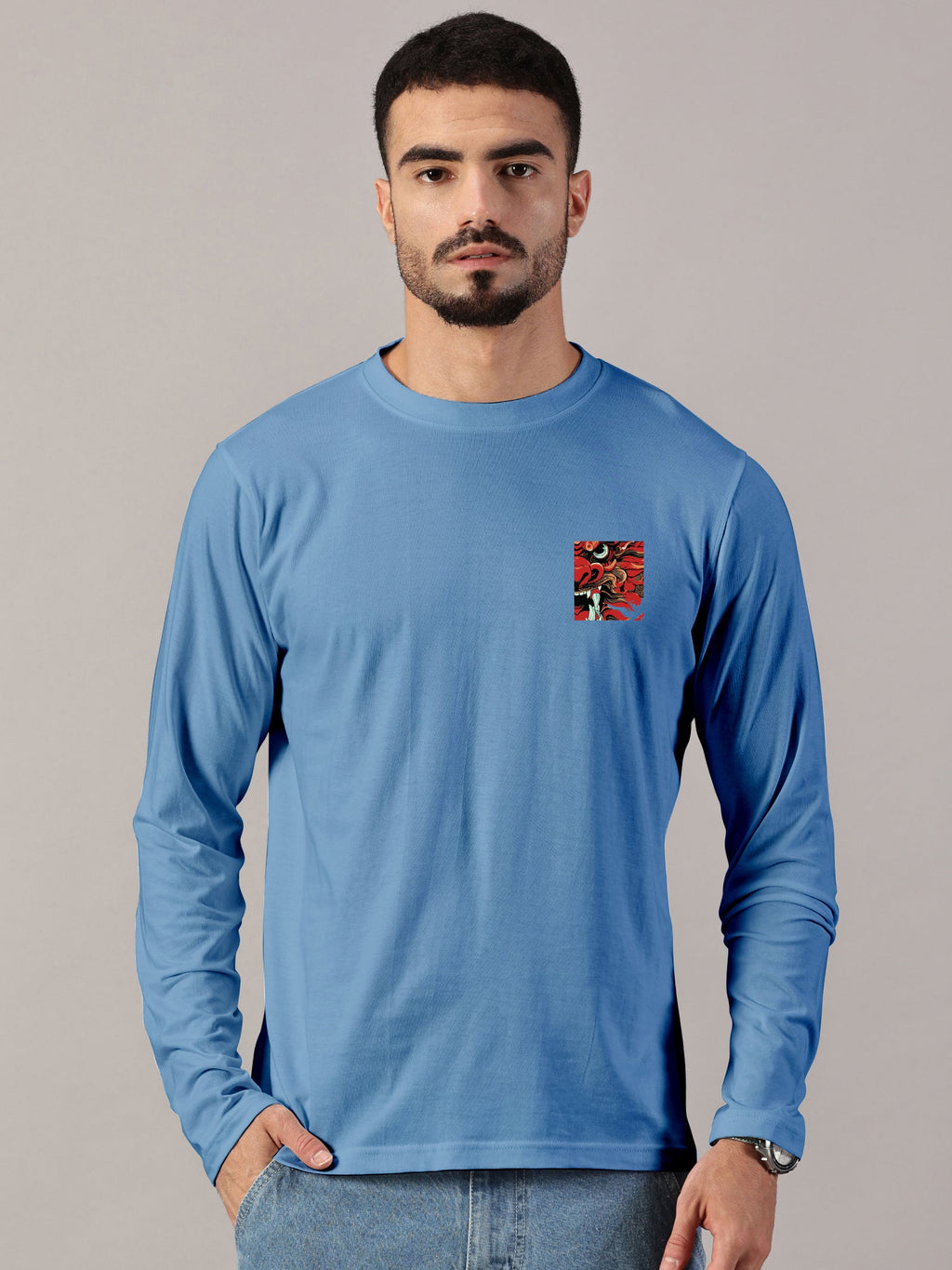 Dragon Printed Full Sleeve T-Shirt