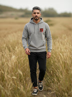 Dragon Printed Kangaroo Pocket Full Sleeve Pullover Hoodie LEON