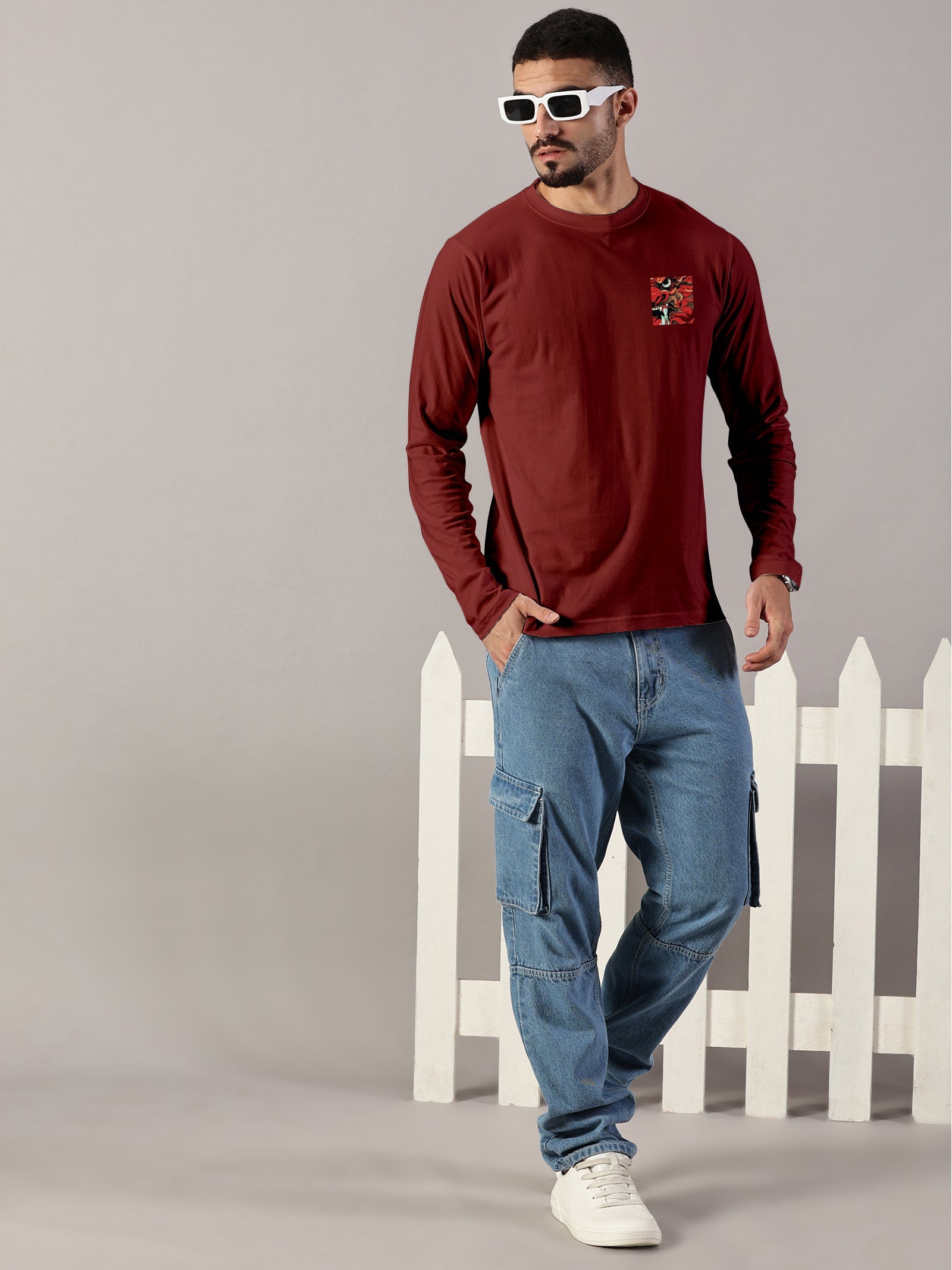 Dragon Printed Full Sleeve T-Shirt