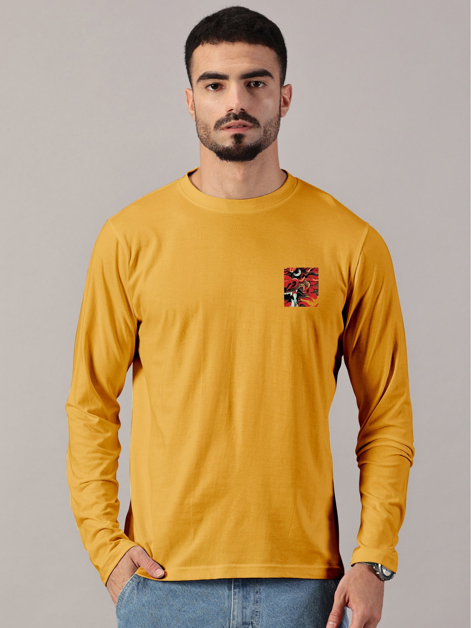 Dragon Printed Full Sleeve T-Shirt