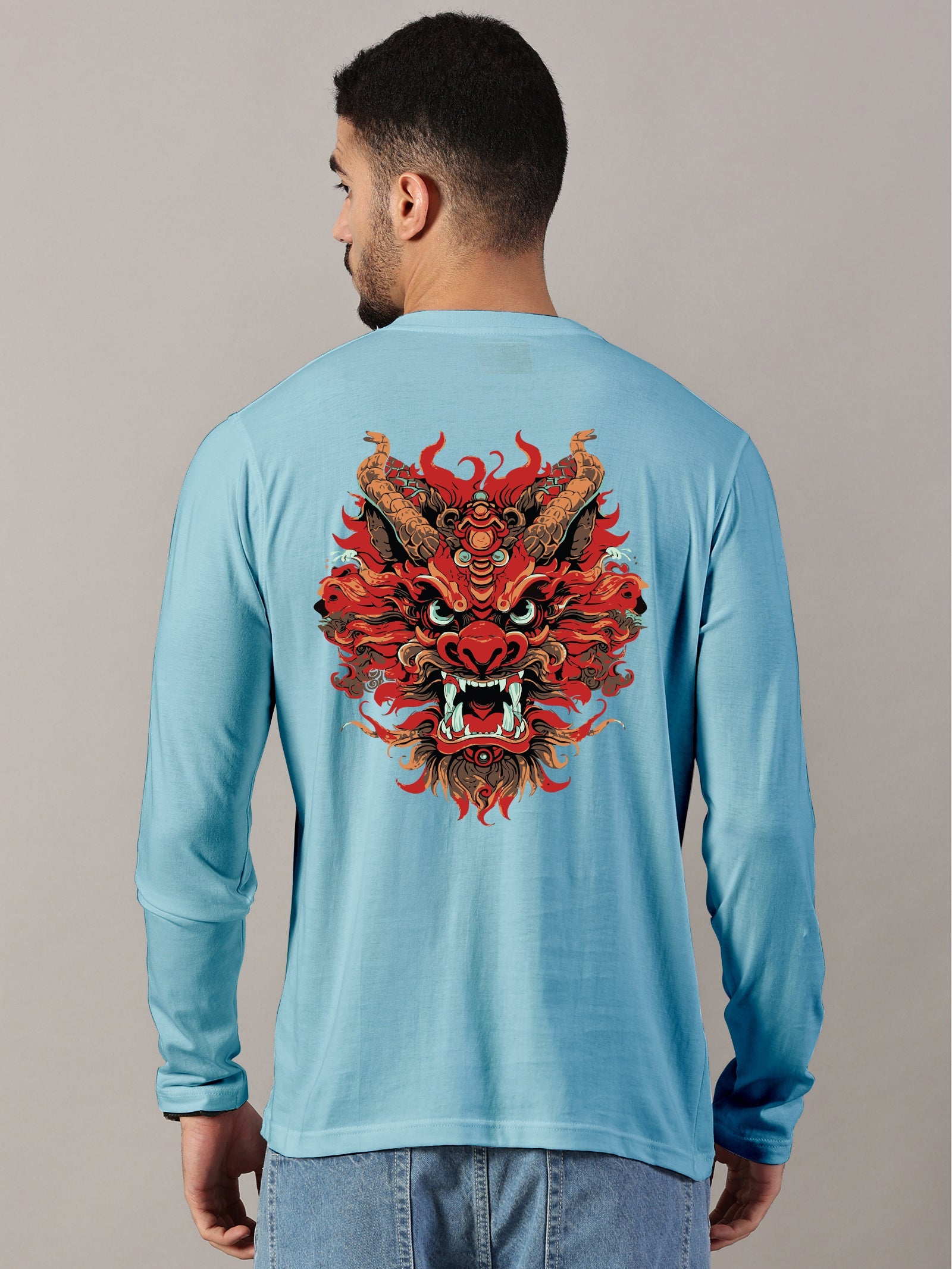 Dragon Printed Full Sleeve T-Shirt