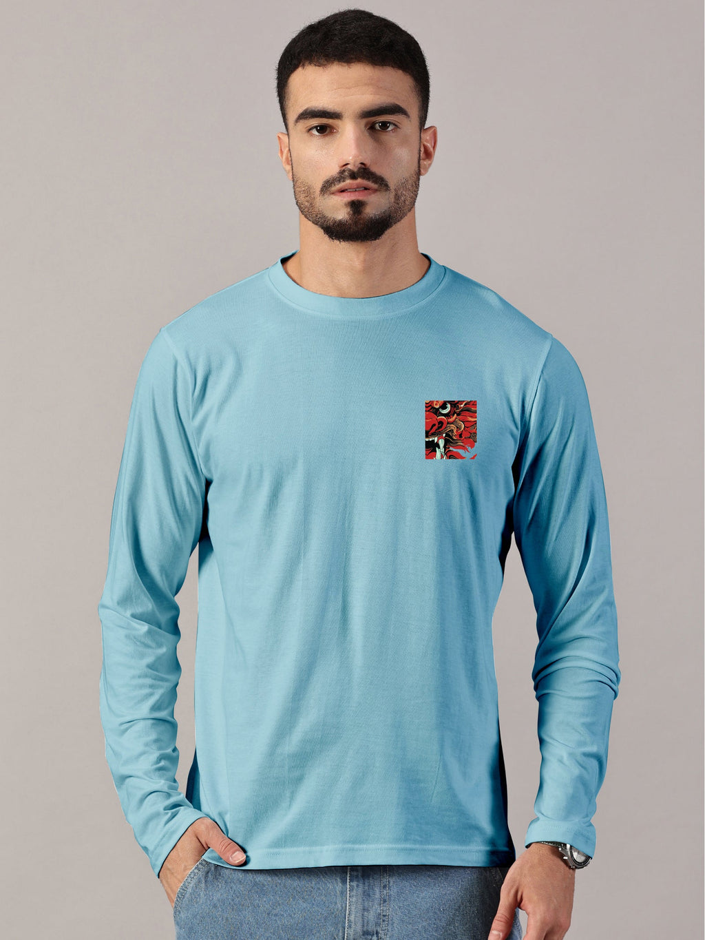 Dragon Printed Full Sleeve T-Shirt