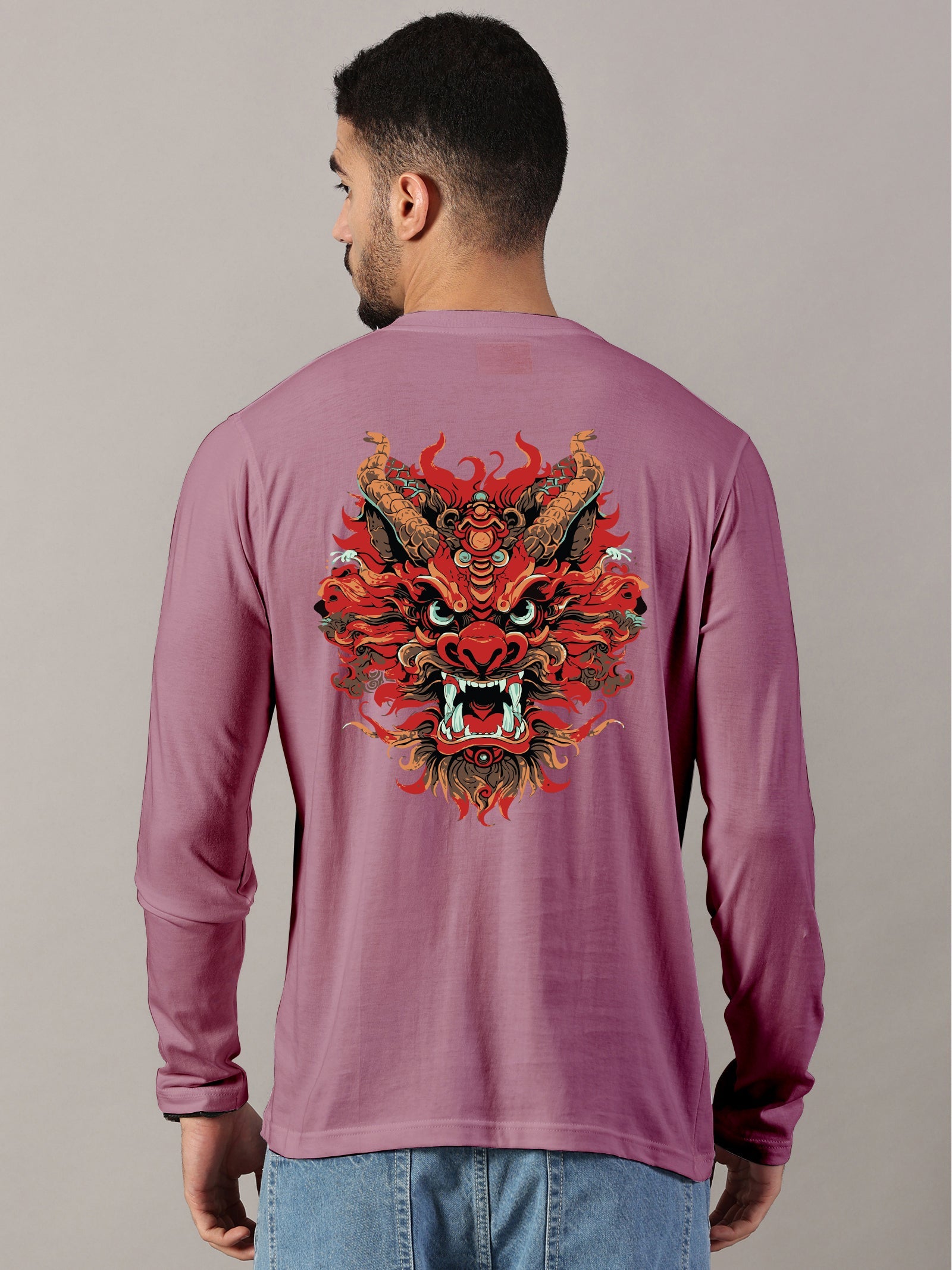 Dragon Printed Full Sleeve T-Shirt