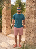 Henley Neck  Half Sleeve T-Shirt LEON