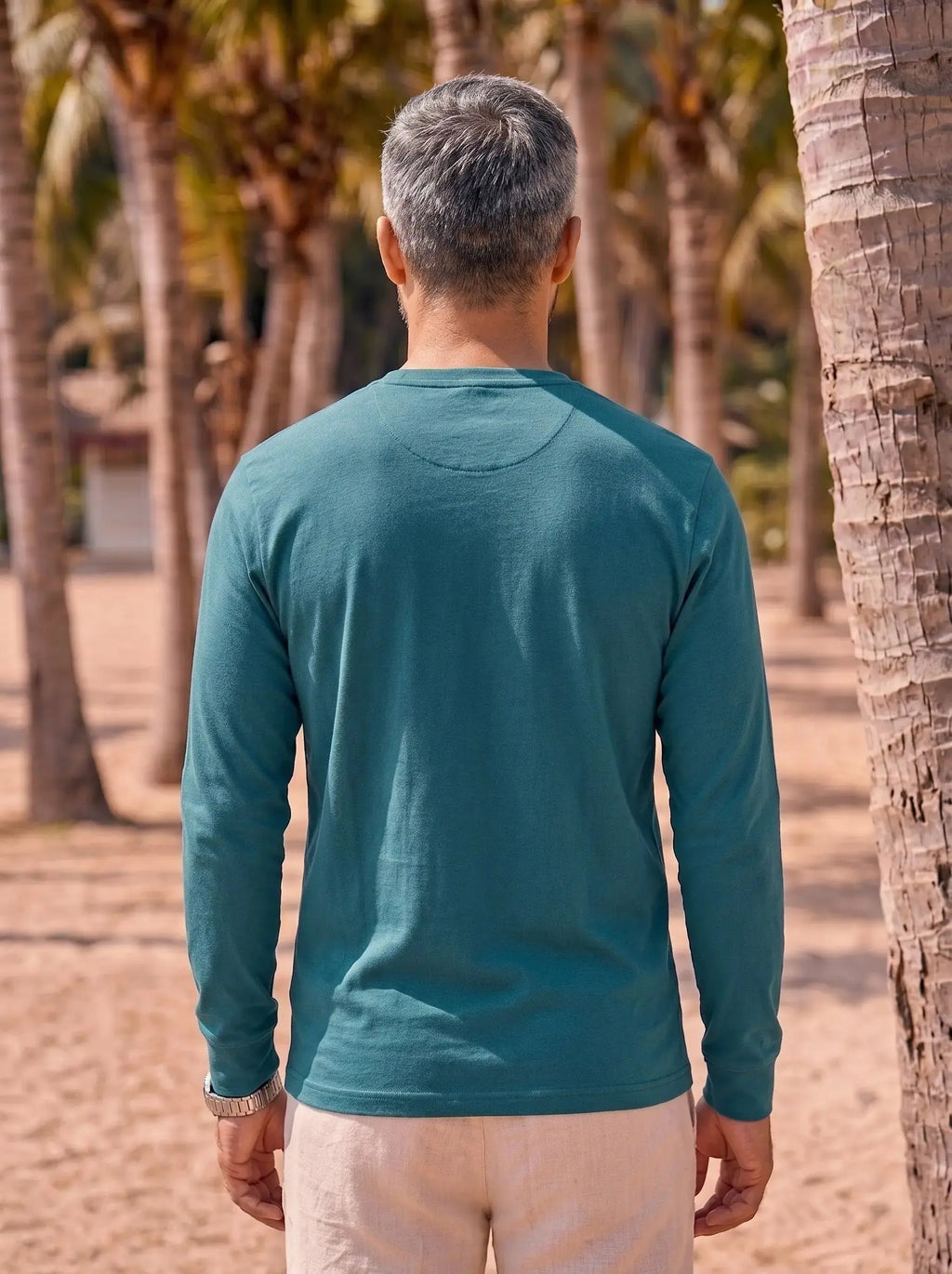 Henley Neck Full Sleeve T-Shirt LEON
