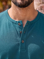 Henley Neck Full Sleeve T-Shirt LEON