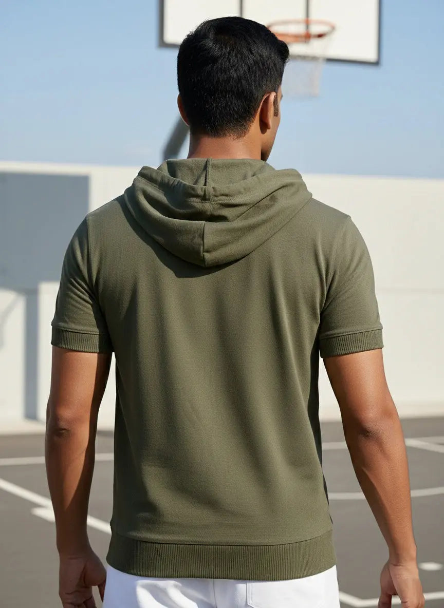 Half Sleeve T-Shirt Hoodie LEON