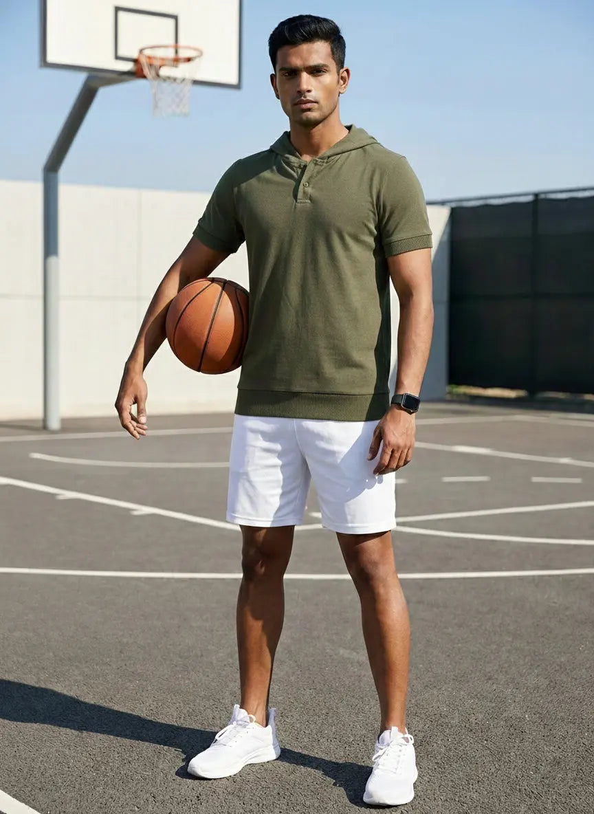 Half Sleeve T-Shirt Hoodie LEON