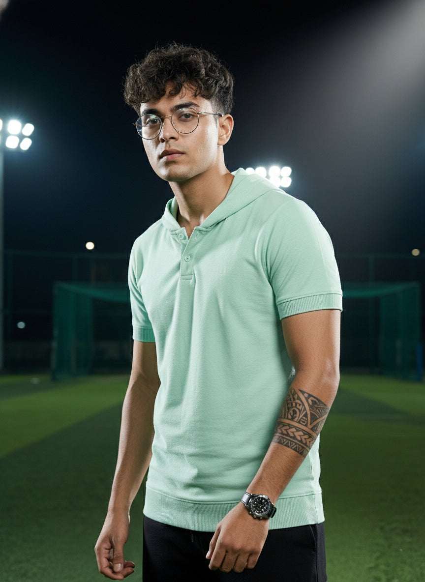 Half Sleeve T-Shirt Hoodie