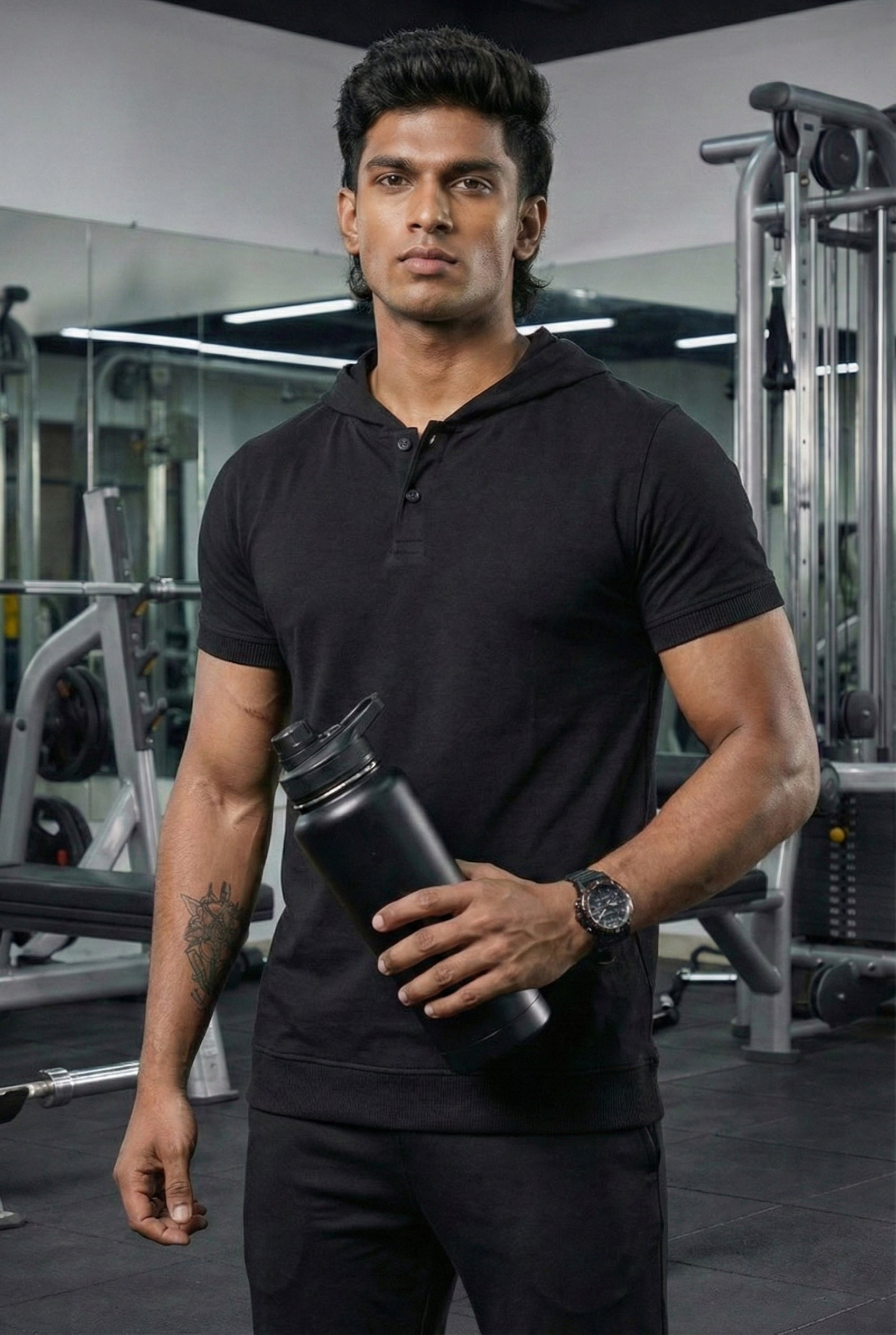 Half Sleeve T-Shirt Hoodie