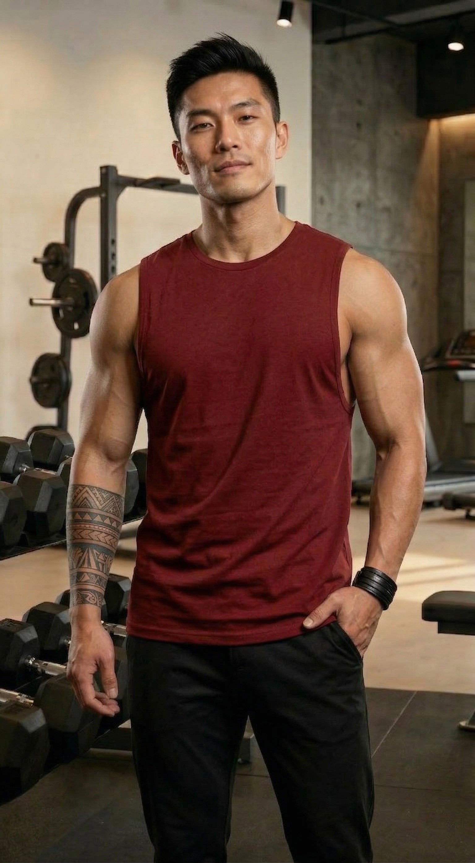 LEON Men's Sleeveless Workout Gym Vest LEON
