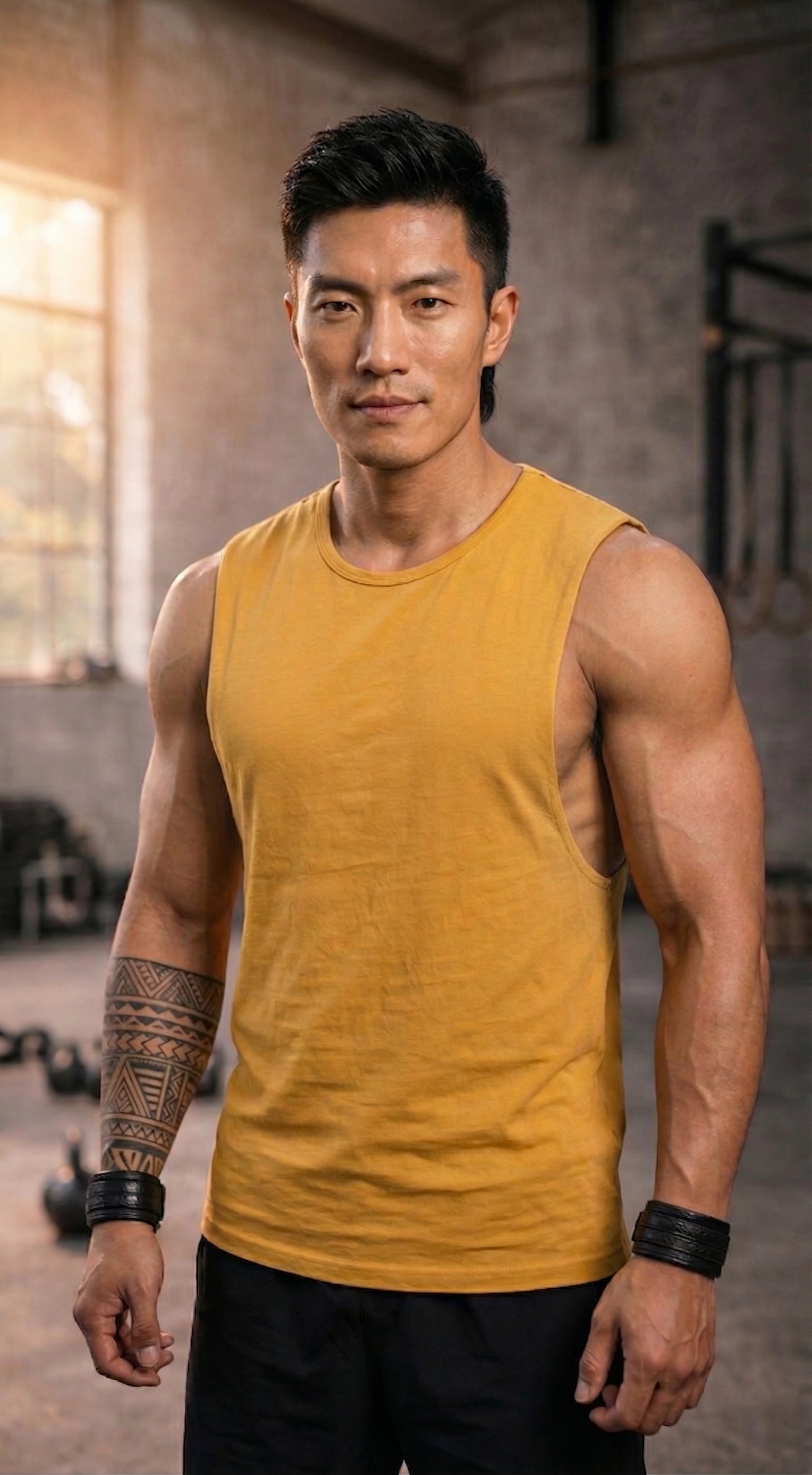 LEON Men's Sleeveless Workout Gym Vest LEON