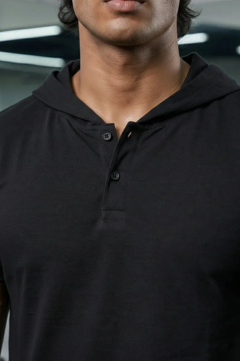 Half Sleeve T-Shirt Hoodie LEON