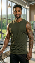 LEON Men's Sleeveless Cotton Workout Gym Vest LEON