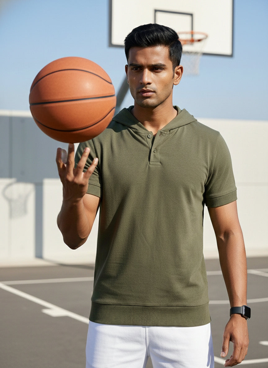 Half Sleeve T-Shirt Hoodie