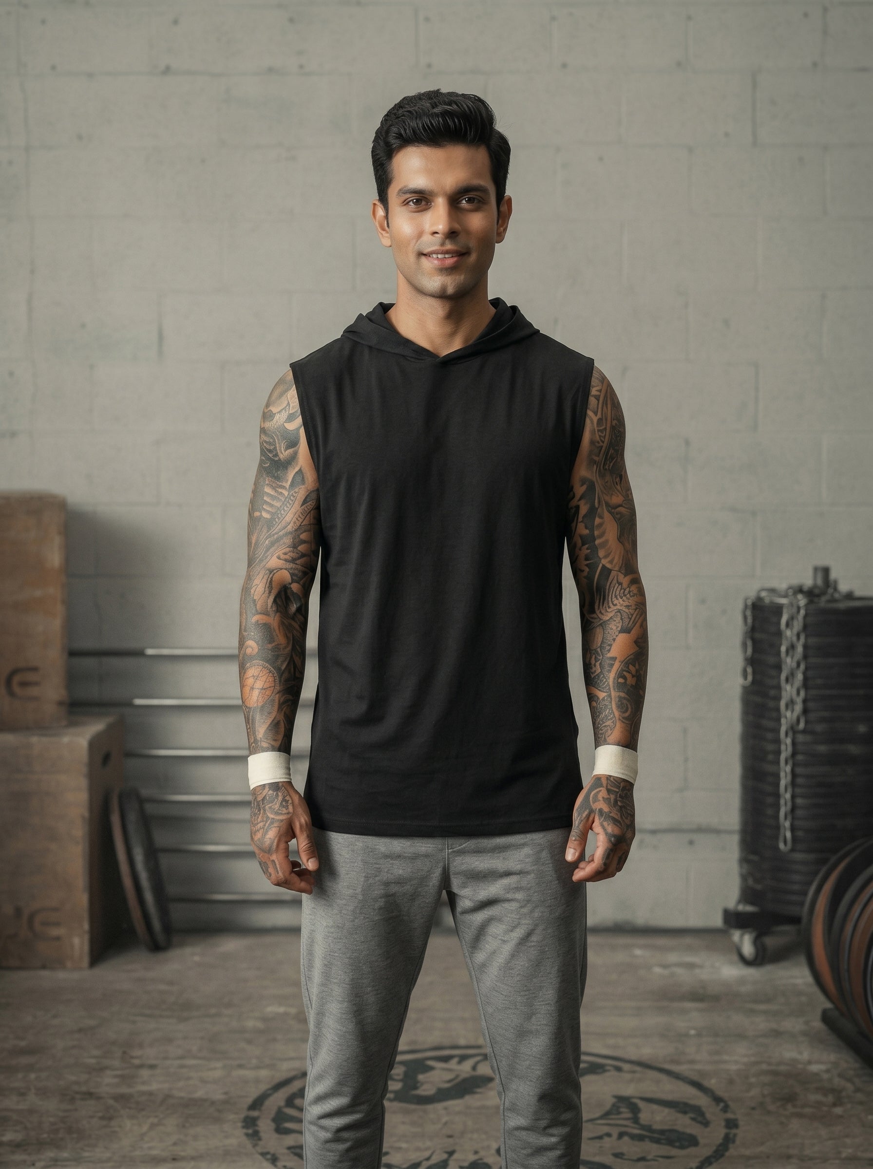 Hooded Gym Vest LEON